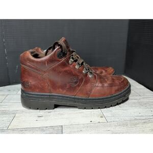 Timberland US Men's Size 11 M Red Leather Chukka Boots Style 69035 Shoes